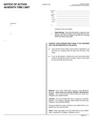 Document preview: Form NA530 Notice of Action 48-month Time Limit - California