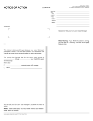 Form NA844 Notice of Action - Adequate Progress - California