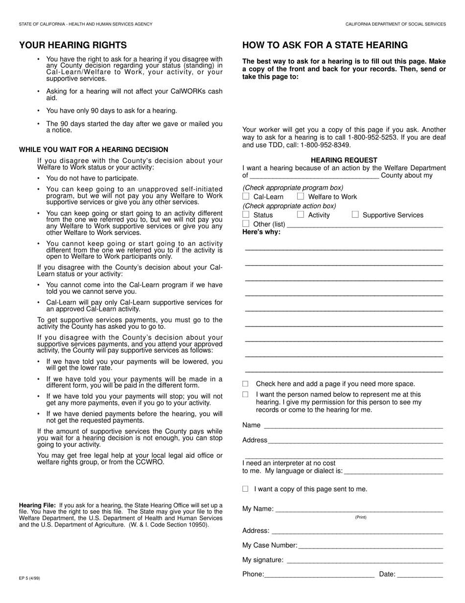 Form NA844 Notice of Action - Adequate Progress - California, Page 2