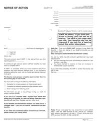 Document preview: Form NA960Y SAR Notice of Action - Stop Aid; Report Incomplete - California