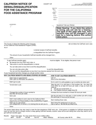 Document preview: Form NA995 CalFresh Notice of Denial/Disqualification for the California Food Assistance Program - California