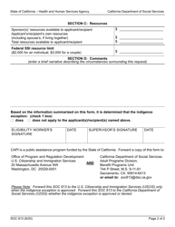 Form SOC813 Cash Assistance Program for Immigrants (Capi) Indigence Exception Determination - California, Page 2