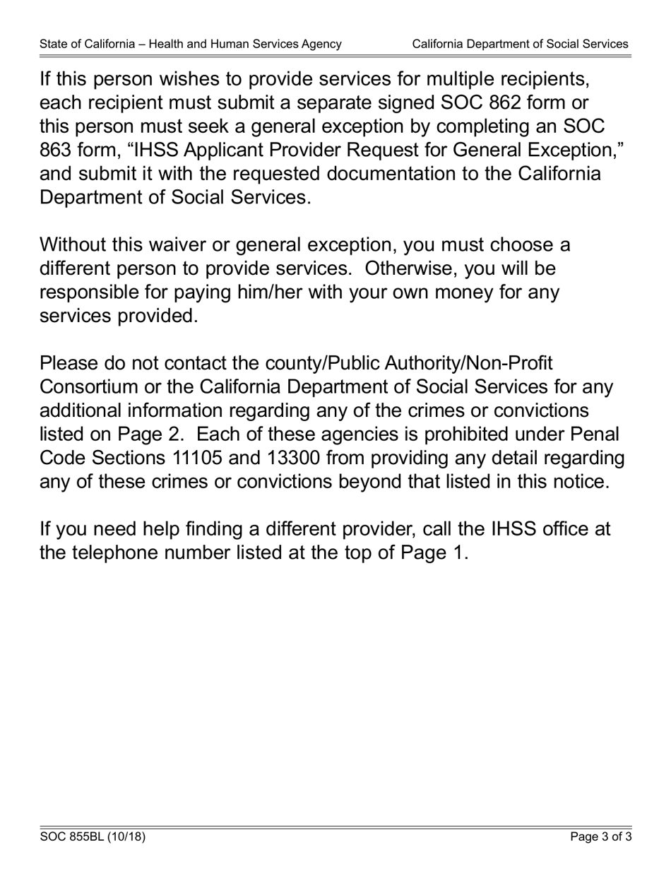 Form Soc855bl Fill Out Sign Online And Download Fillable Pdf California Templateroller 6120