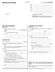 Document preview: Form TEMP2211 Notice of Action - California
