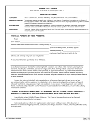 DA Form 5841 Power of Attorney, Page 2