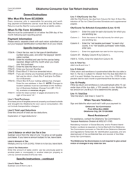 Form SCU20004 Oklahoma Consumer Use Tax Return - Oklahoma, Page 2