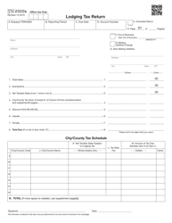Form STH20006 Lodging Tax Return - Oklahoma, Page 2