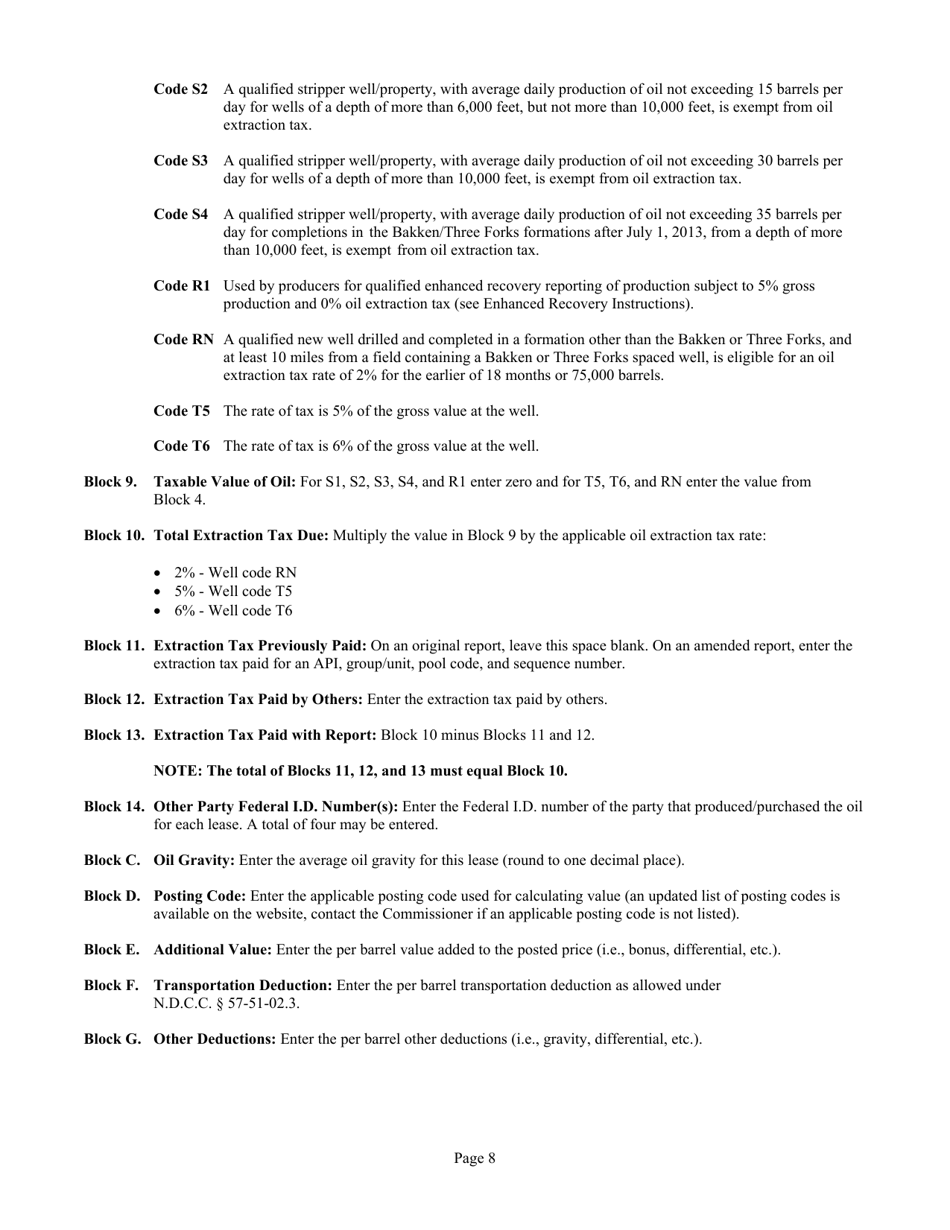 Instructions for Form T-12, T-13 - North Dakota, Page 10