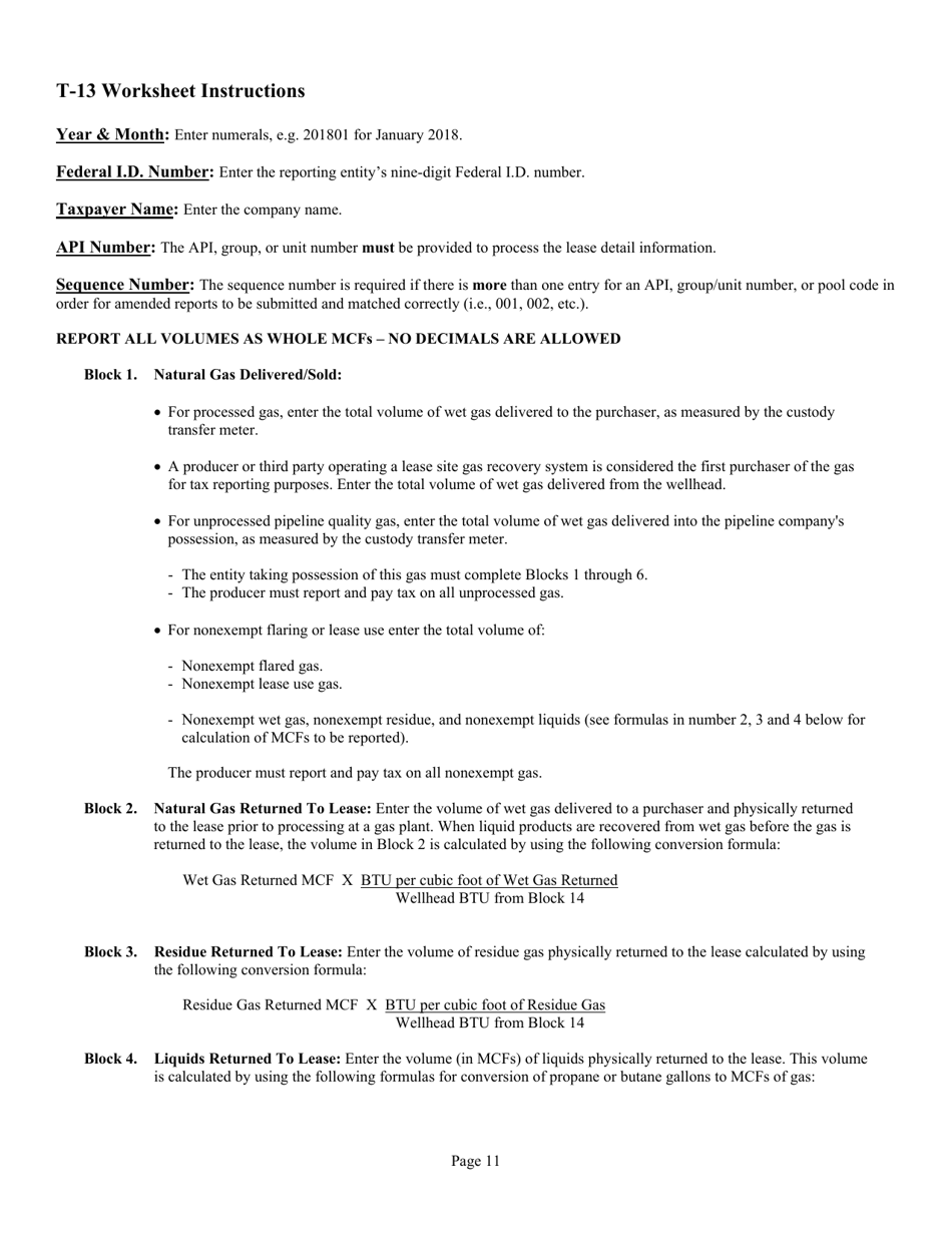 Instructions for Form T-12, T-13 - North Dakota, Page 13