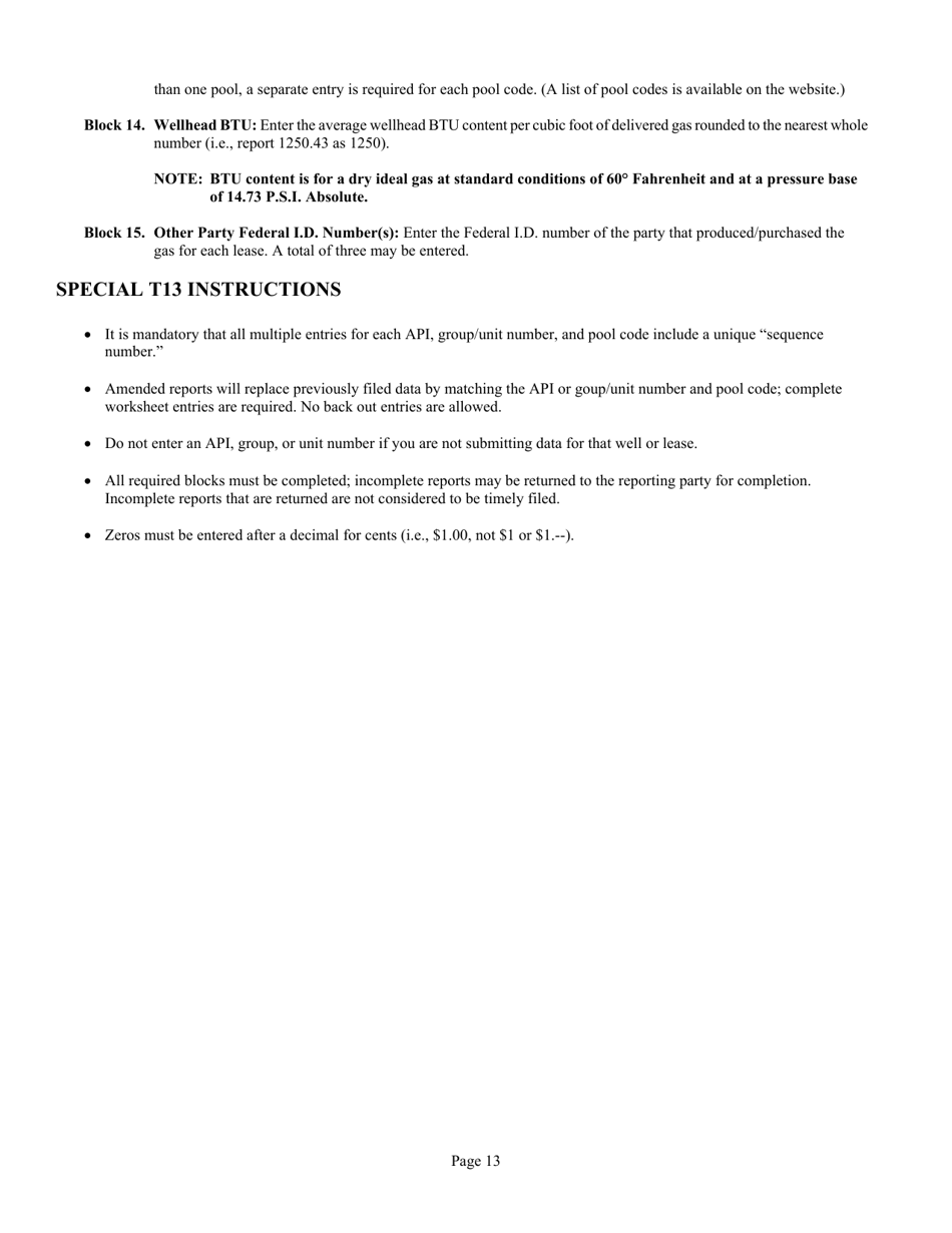 Instructions for Form T-12, T-13 - North Dakota, Page 15