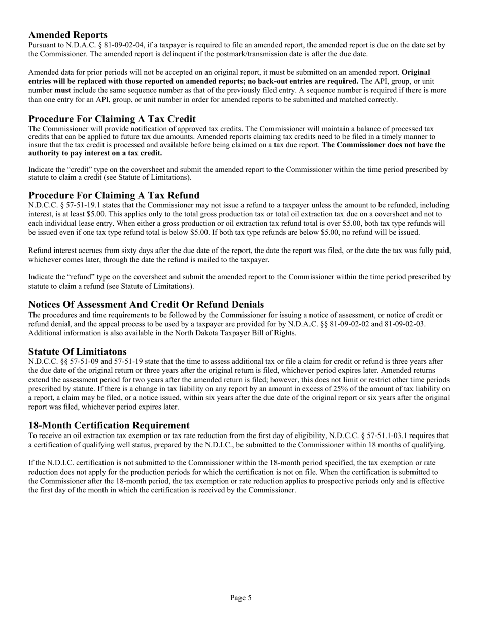 Instructions for Form T-12, T-13 - North Dakota, Page 7