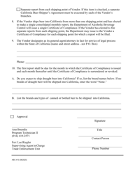 Form ABC-410 Certificate of Compliance Application - California, Page 3