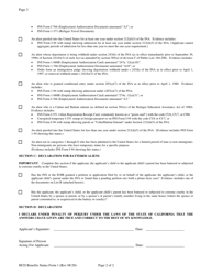 HCD Benefits Status Form 1 Statement of Citizenship, Alienage, and Immigration Status for State Public Benefits - California, Page 2