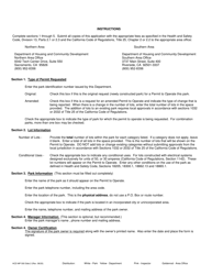 Form HCD MP500 Application for Permit to Operate - California, Page 2