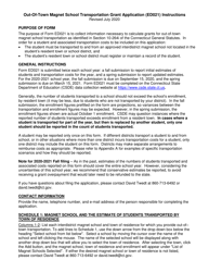 Instructions for Form ED021 Out-Of-Town Magnet School Transportation Grant Application - Connecticut