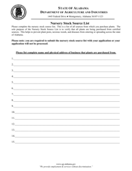 Nursery Dealer Certificate Application - Alabama, Page 2