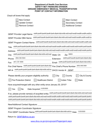 Document preview: Ground Emergency Medical Transportation Point of Contact Information - California