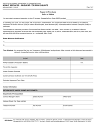 Document preview: Form ADM-4045 Non-it Services - Request for Price Quote - California