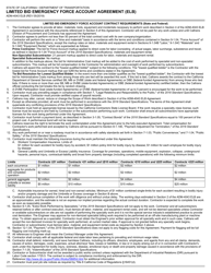 Form ADM-4043ELB Limited Bid Emergency Force Account Agreement (Elb) - California, Page 3