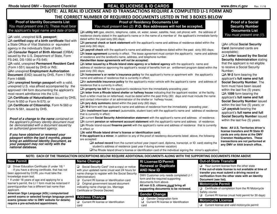 Form CDL-1 Application for Commercial Drivers License - Rhode Island, Page 3