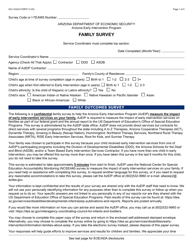 Document preview: Form GCI-1042A Family Survey - Arizona