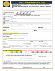 Supplier (Vendor) Management Form - Georgia (United States), Page 3