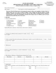 Document preview: Form CFS604 Medical Evaluation of an Adult in a Foster or Adoptive Home - Illinois