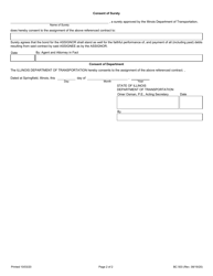 Form BC503 Assignment of Contract / Consent to Assignment of Contract - Illinois, Page 2