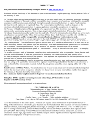 Registration of Trademark, Service Mark, Certification Mark or Collective Mark - Minnesota, Page 3