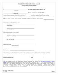 Document preview: Form PL107-252 Request for Missouri Mail-In Ballot - Missouri
