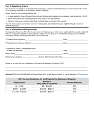 Form PTAP Property Tax Assistance Program Application - Montana, Page 2