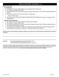 Form FA-151 Calcitonin Gene-Related Peptide (Cgrp) Receptor Inhibitor Medications Prior Authorization Request Form - Nevada, Page 2