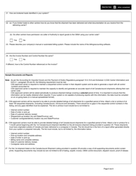 Form E656 (BSF625) Part II Customs Self Assessment Program Carrier Application - Canada, Page 6