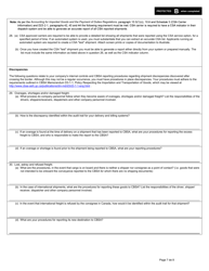 Form E656 (BSF625) Part II Customs Self Assessment Program Carrier Application - Canada, Page 7