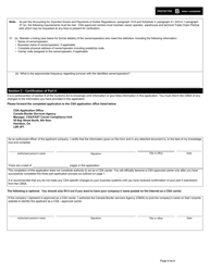 Form E656 (BSF625) Part II Customs Self Assessment Program Carrier Application - Canada, Page 8