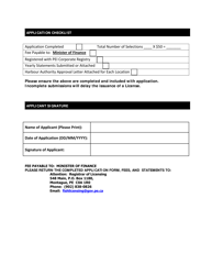 Fish Buyer License Application - Prince Edward Island, Canada, Page 3