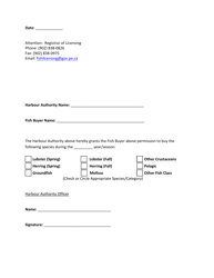 Fish Buyer License Application - Prince Edward Island, Canada, Page 4