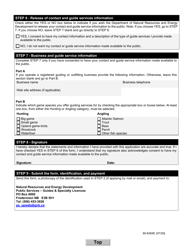 Form 60-6364E Guide I - Professional Guide Licence Renewal Form - New Brunswick, Canada, Page 2