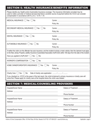 Claim Application Form - New Jersey, Page 11