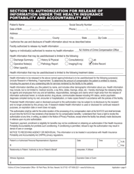 Claim Application Form - New Jersey, Page 15