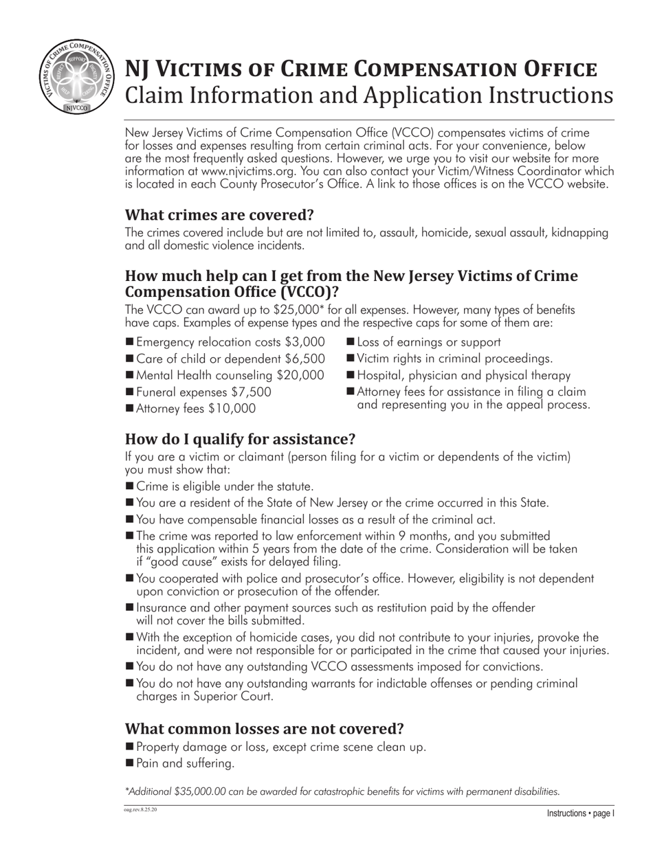 Claim Application Form - New Jersey, Page 3