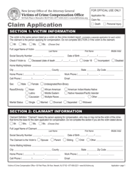 Claim Application Form - New Jersey, Page 7