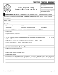 Document preview: Form 10861 Attorney Fee Response Form - New Jersey