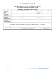 Form MAID-3 Attending Physician Follow up Form - New Jersey, Page 2