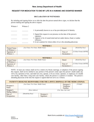 Form MAID-6 Request for Medication to End My Life in a Humane and Dignified Manner - New Jersey, Page 2