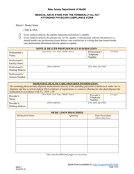 Form MAID-7 Attending Physician Compliance Form - New Jersey, Page 3