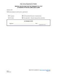 Form MAID-7 Attending Physician Compliance Form - New Jersey, Page 4
