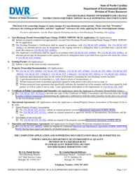 Document preview: Form NDPONC06-16 Non-discharge Permit Ownership/Name Change - North Carolina