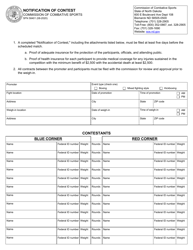 Form SFN58401 Notification of Contest - North Dakota