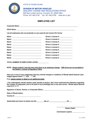 Application for Change in Corporate Officers - Rhode Island, Page 4